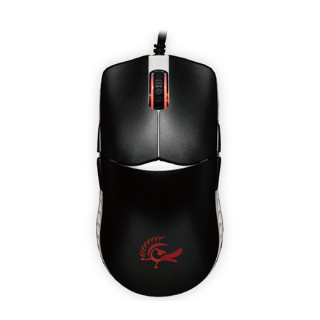 DUCKY FEATHER RGB Wired Kailh Switch Gaming Mouse - Black/White