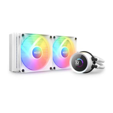 NZXT KRAKEN 240 RGB 240mm AIO LCD Display Cpu Liquid cooler - White