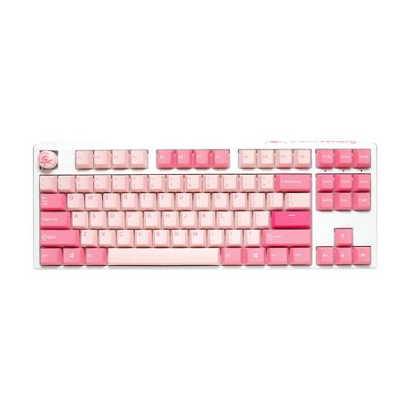 DUCKY ONE 3 TKL HOT SWAP Silent Red Switch Wired Mechanical Gaming Keyboard - Gossamer Pink