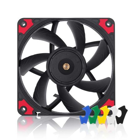 NOCTUA NF-A12x15 PWM Chromax 120mm Premium Slim Fan With Swappable pads - Black