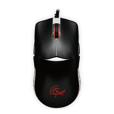 DUCKY FEATHER RGB Wired Huano Blue Switches Lightweight Gaming Mouse - Black/White