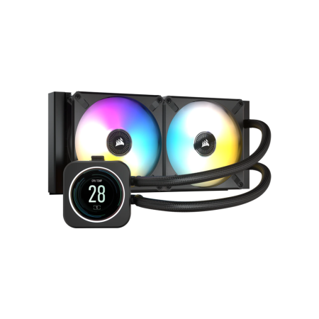 Corsair iCUE H100i ELITE LCD Display Liquid CPU Cooler - Black