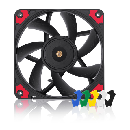 NOCTUA NF-A12x15 PWM Chromax 120mm Premium Slim Fan With Swappable pads - Black