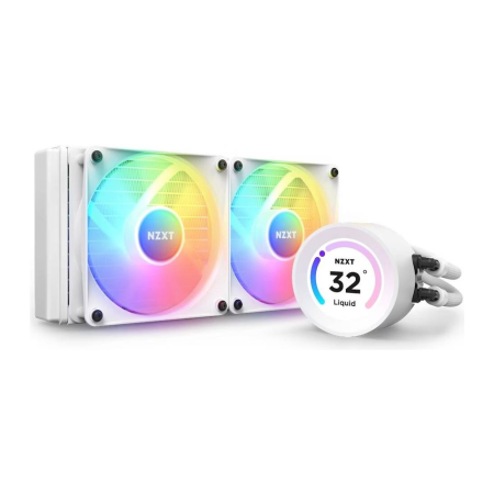 NZXT Kraken Elite 240 RGB - 240mm AIO CPU Liquid Cooler with LCD Display - White