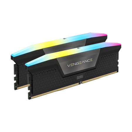 CORSAIR VENGEANCE RGB DDR5 64GB (2x32GB) 6000 MHz CL30 AMD EXPO & Intel XMP Memory Kit - Black
